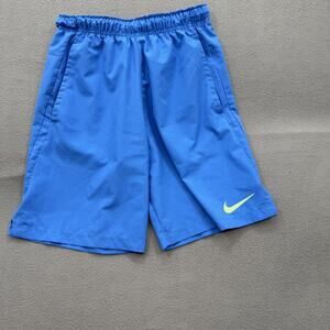 Nike Shorts Mens Small Blue Dri-FIT Mesh Liner Elastic Waist Drawstring Swoosh